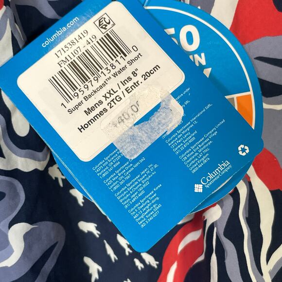 Columbia Men's Pfg Super Backcast Water Short - Bluestone Wildwaters XXL - Picture 12 of 13